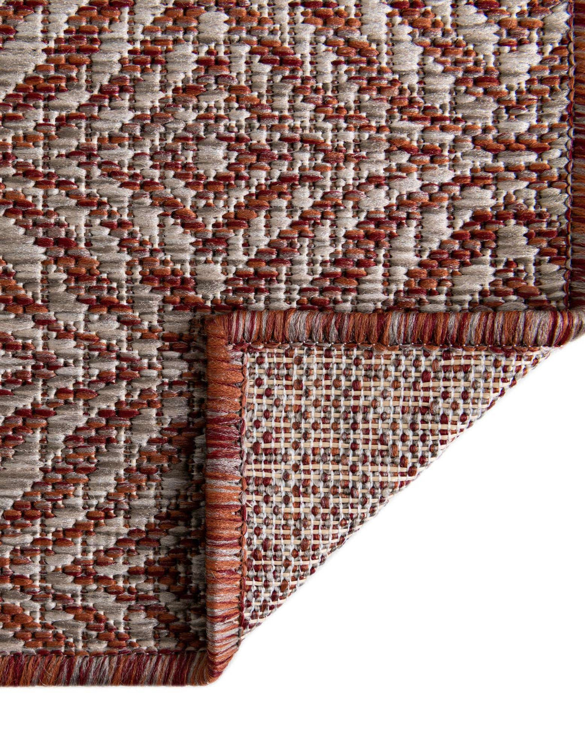 Läufer Outdoor Teppich Outdoor Trellis in Rostrot von Hadorn™ - Lifestyle Image