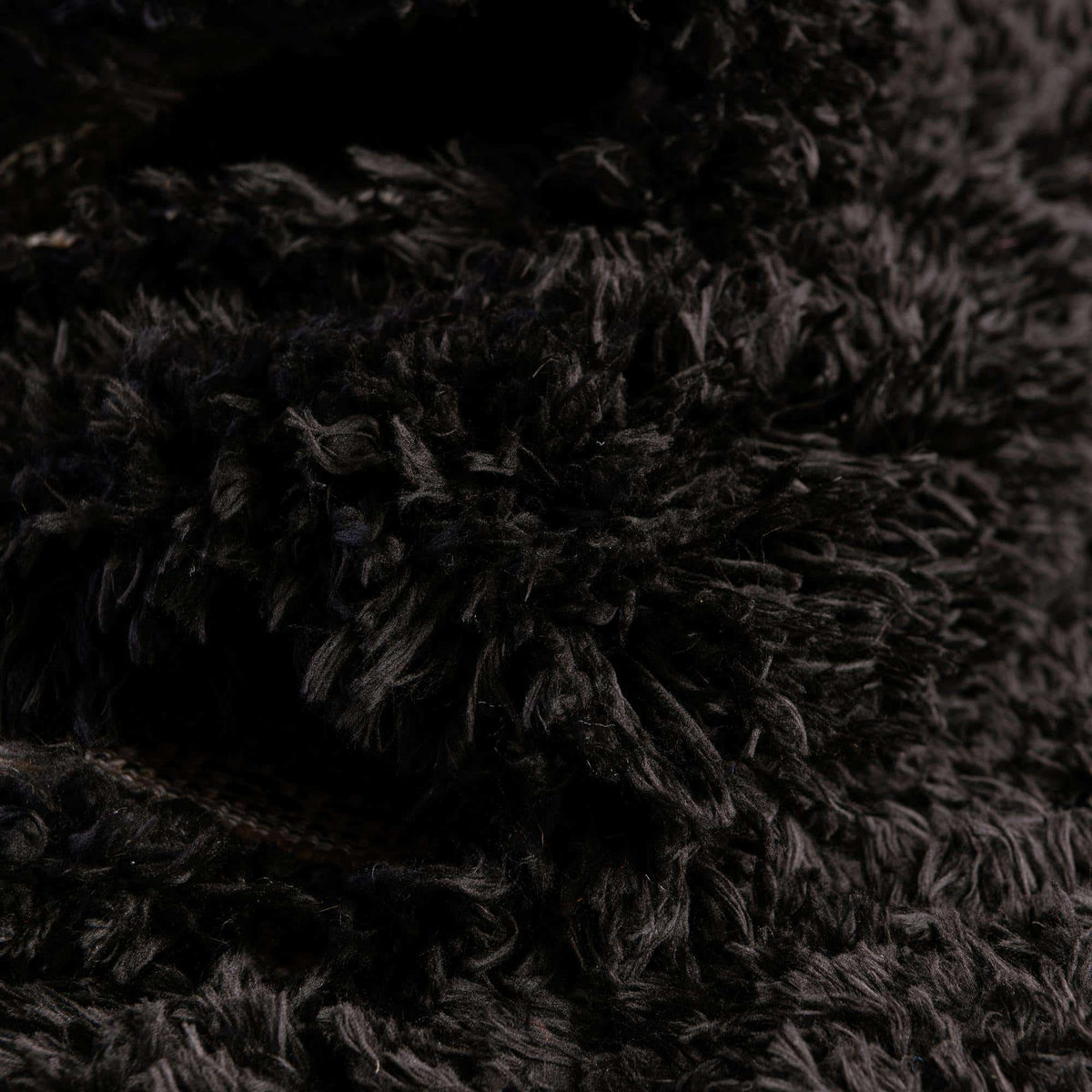 Rechteck Hochflorteppich Infinity Shag in Schwarz von Hadorn™ - Lifestyle Image