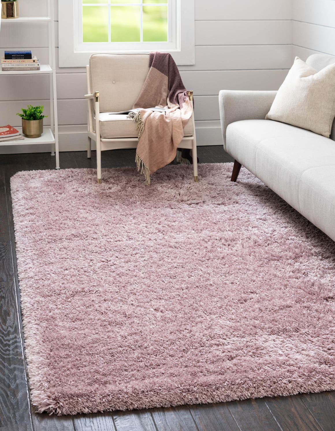 Rechteck Hochflorteppich Infinity Shag in Lila von Hadorn™ - Lifestyle Image