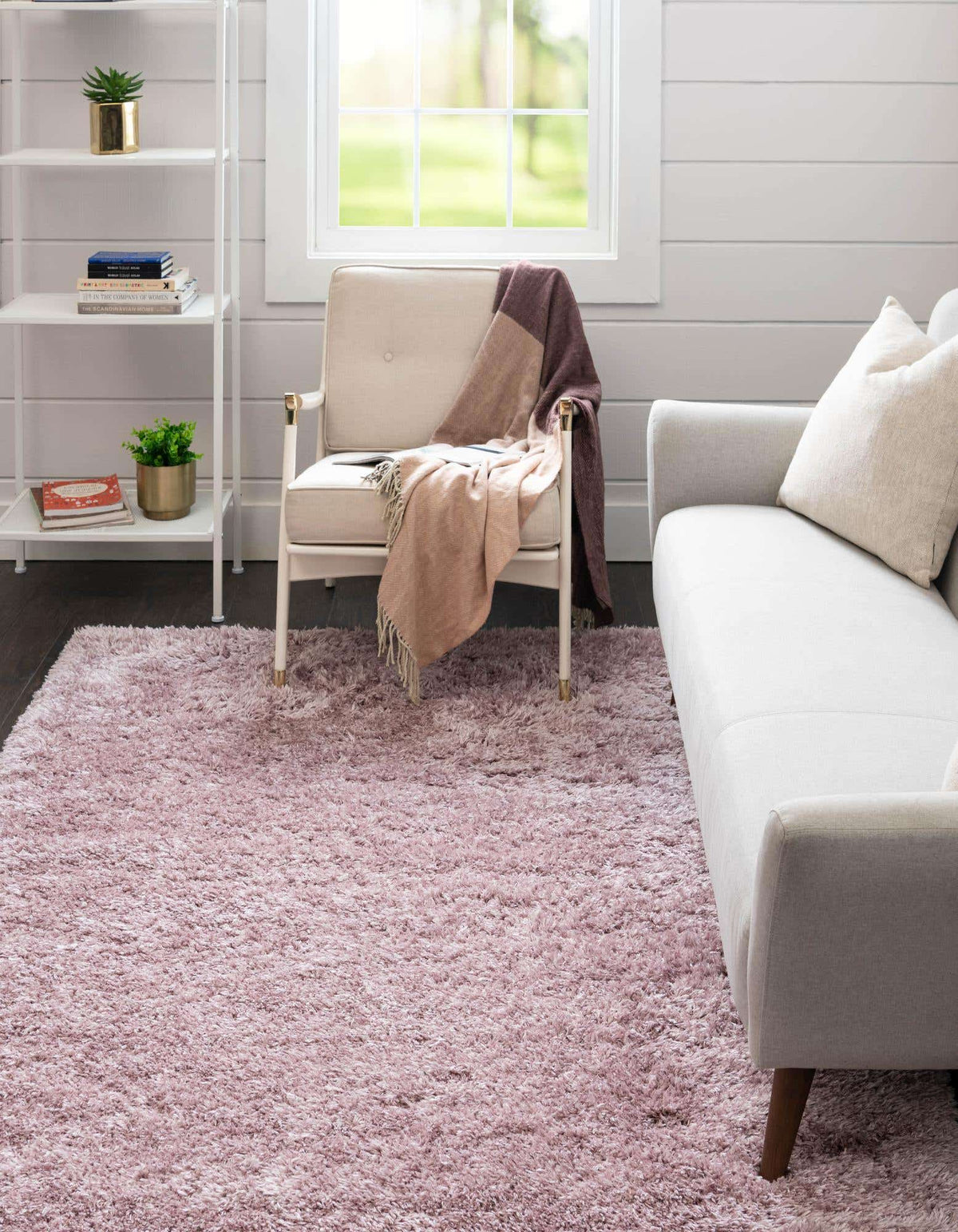 Rechteck Hochflorteppich Infinity Shag in Lila von Hadorn™ - Lifestyle Image