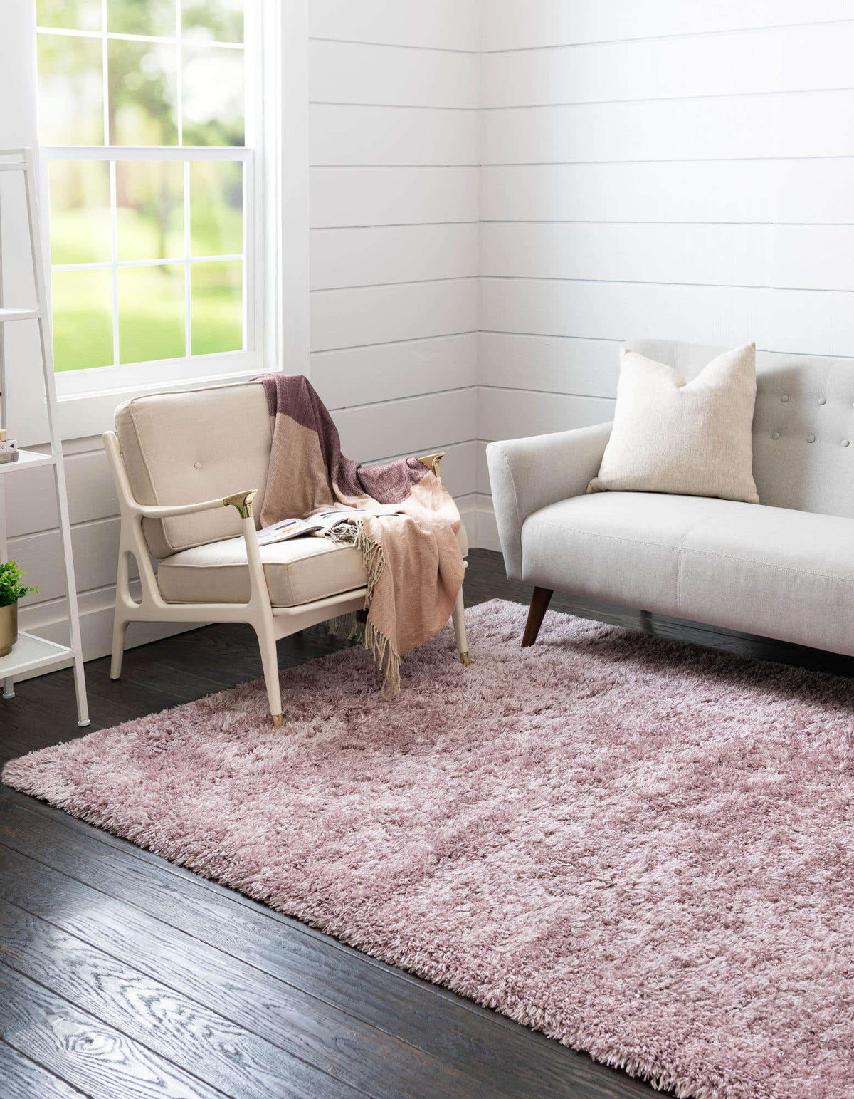 Rechteck Hochflorteppich Infinity Shag in Lila von Hadorn™ - Lifestyle Image