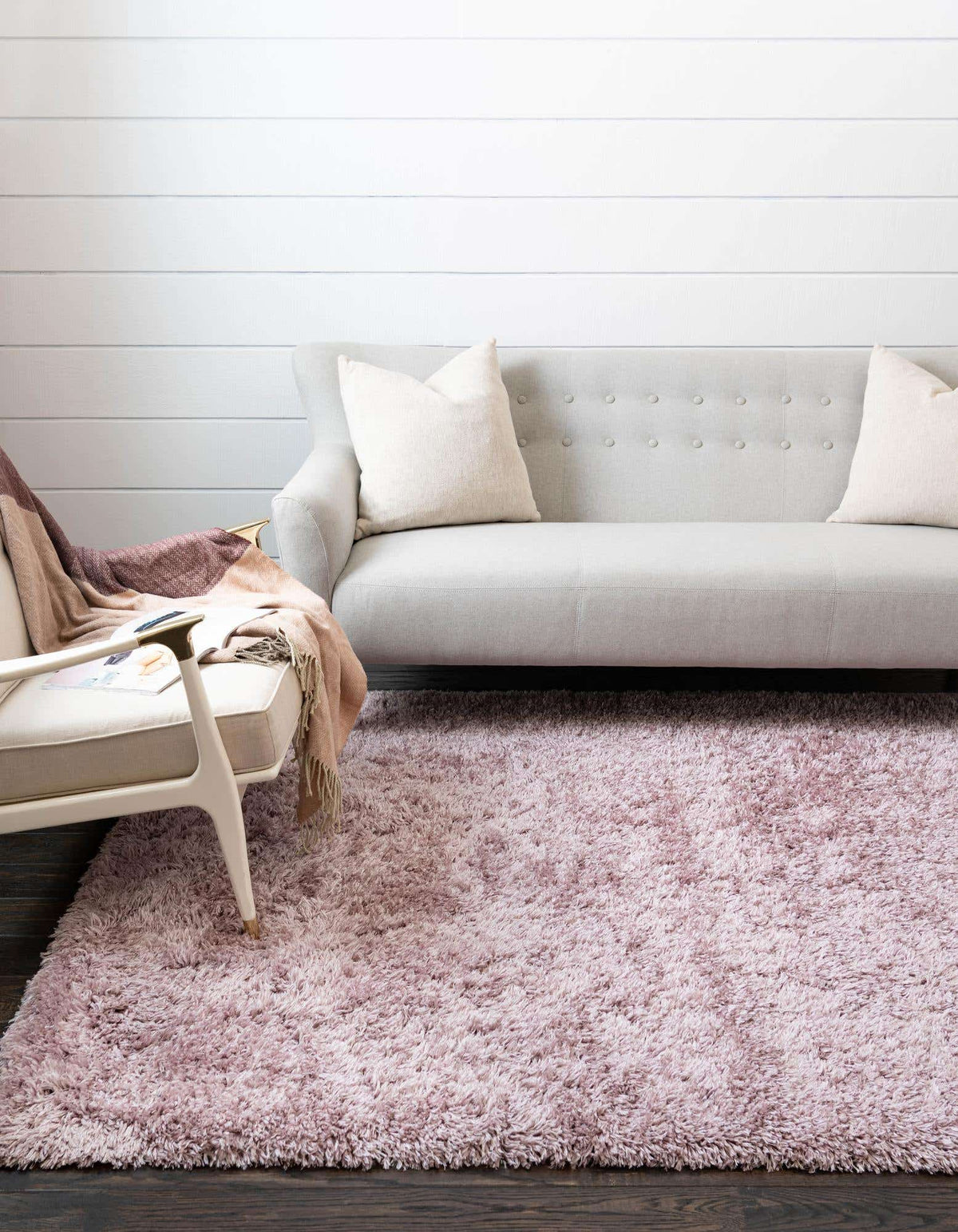 Rechteck Hochflorteppich Infinity Shag in Lila von Hadorn™ - Lifestyle Image