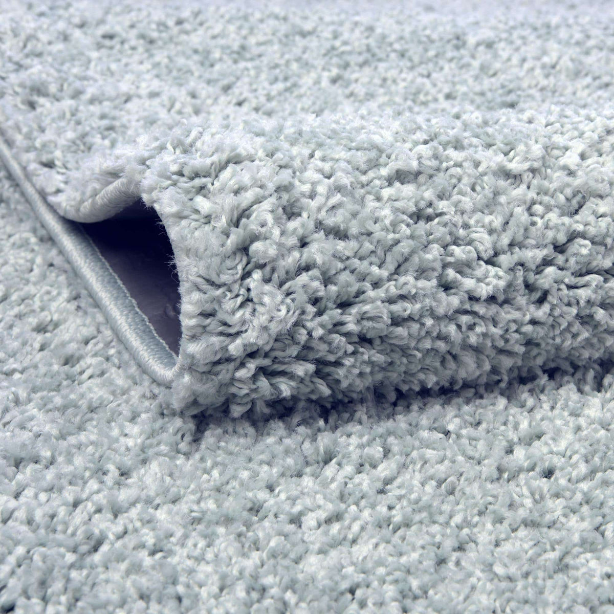 Rund Hochflorteppich Soft Solid Shag in Grün von Hadorn™ - Lifestyle Image