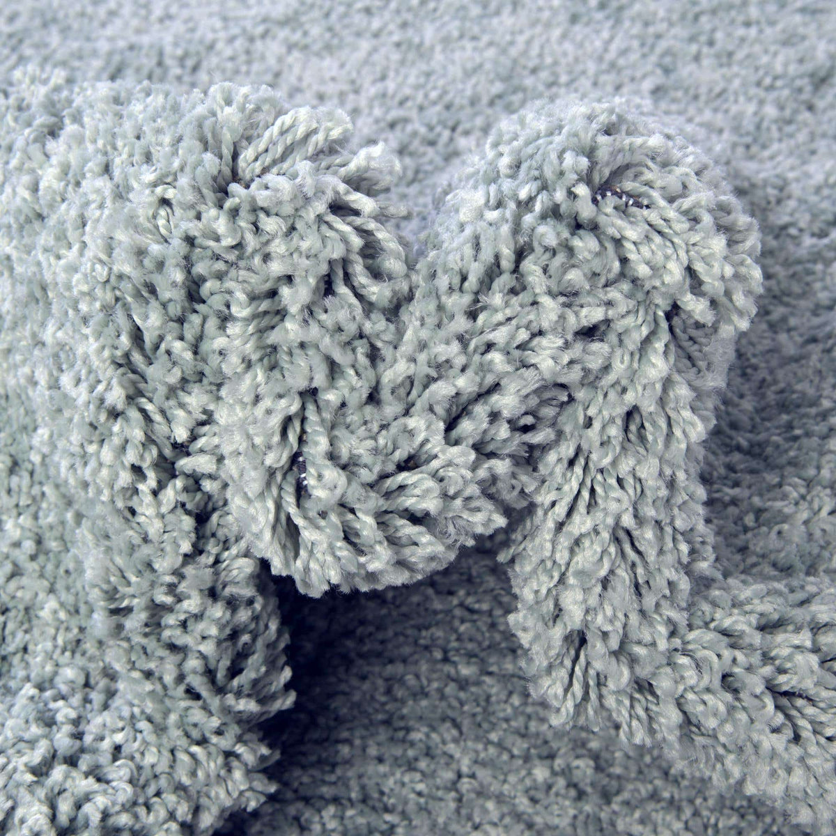 Rund Hochflorteppich Soft Solid Shag in Grün von Hadorn™ - Lifestyle Image