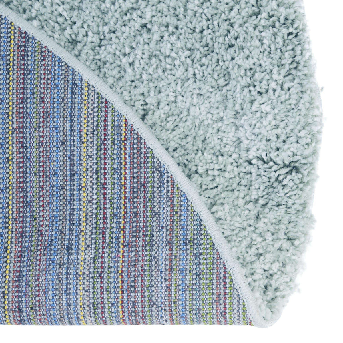 Rund Hochflorteppich Soft Solid Shag in Grün von Hadorn™ - Lifestyle Image