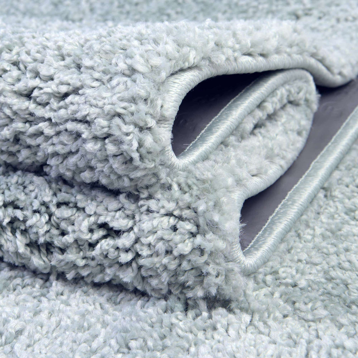 Rund Hochflorteppich Soft Solid Shag in Grün von Hadorn™ - Lifestyle Image