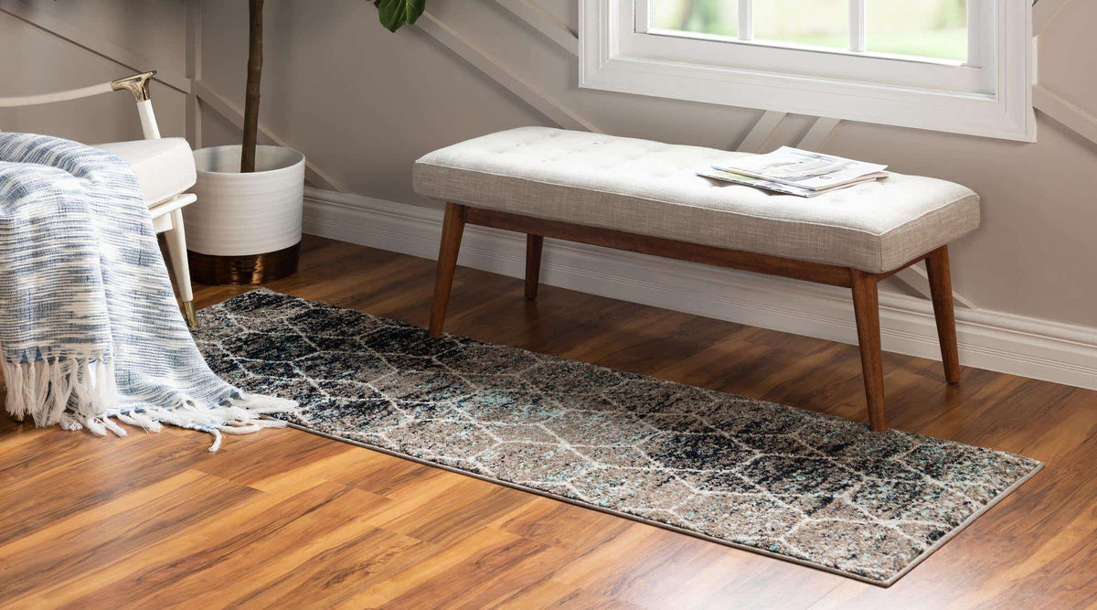 Läufer Teppich Trellis Frieze in Braun von Hadorn™ - Lifestyle Image