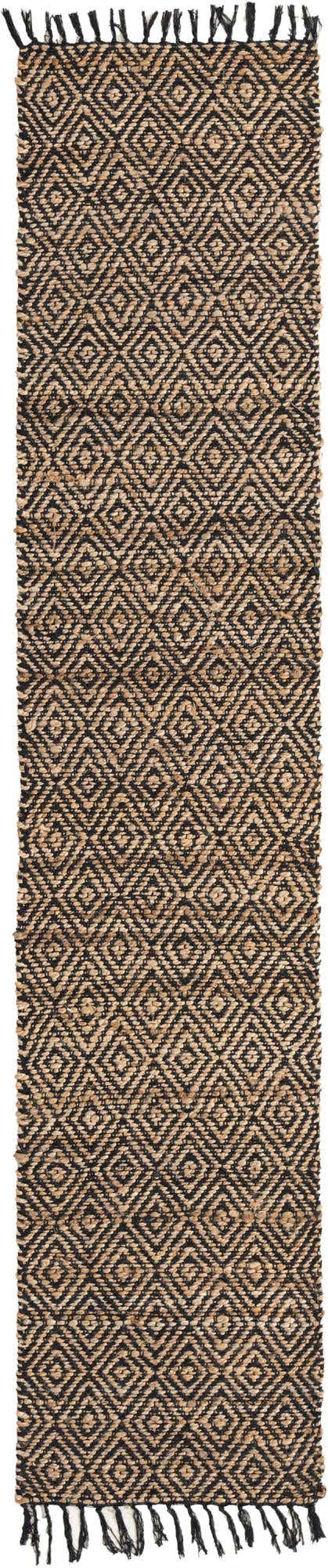 Läufer Teppich Braided Jute in Schwarz von Hadorn™ - Lifestyle Image