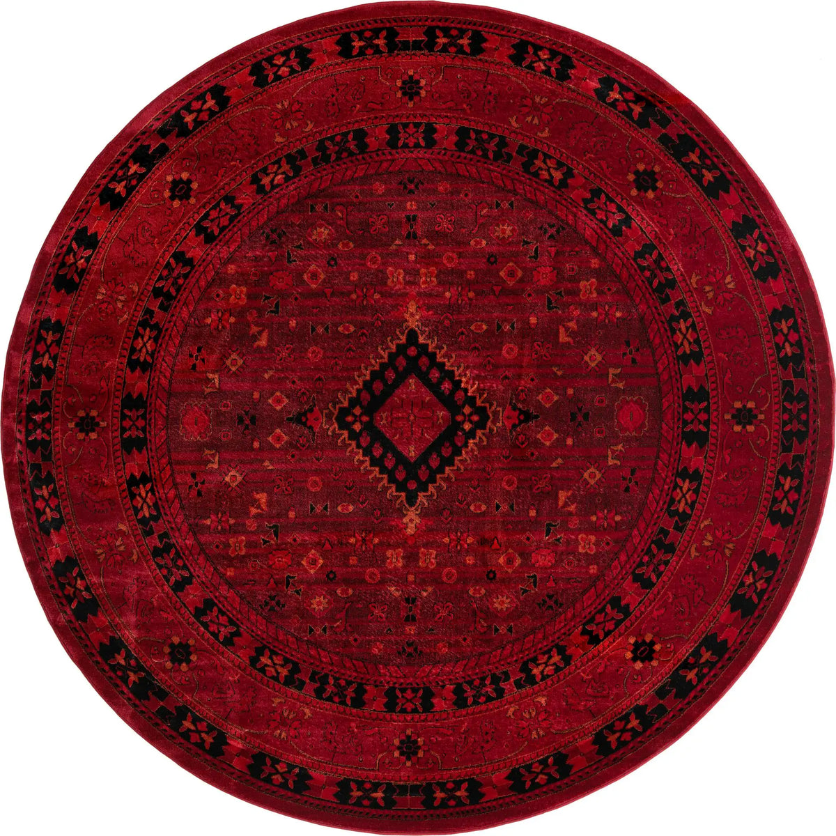 Rund Teppich Bokhara in Rot von Hadorn™ - Lifestyle Image