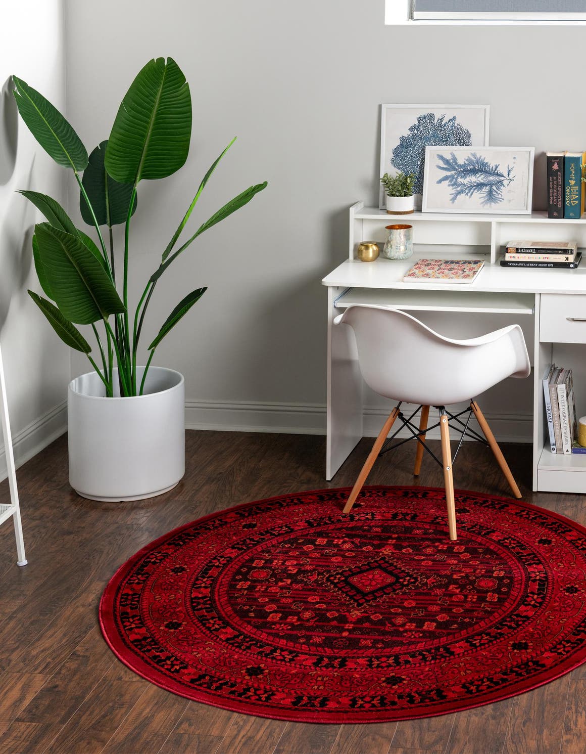 Rund Teppich Bokhara in Rot von Hadorn™ - Lifestyle Image
