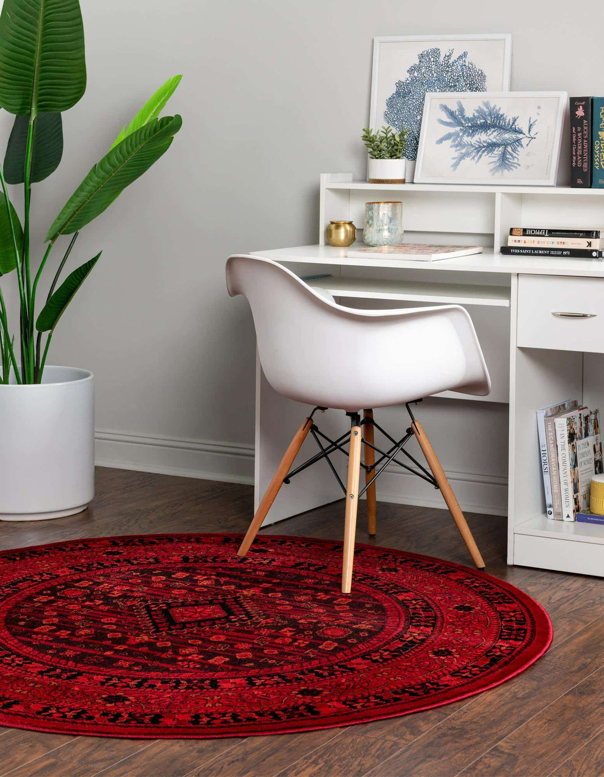 Rund Teppich Bokhara in Rot von Hadorn™ - Lifestyle Image