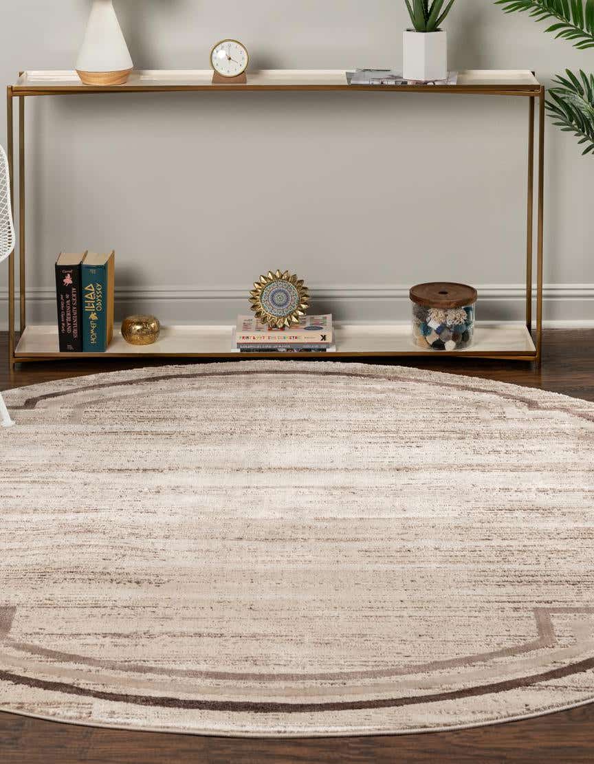 Rund Teppich Oasis in Braun von Hadorn™ - Lifestyle Image
