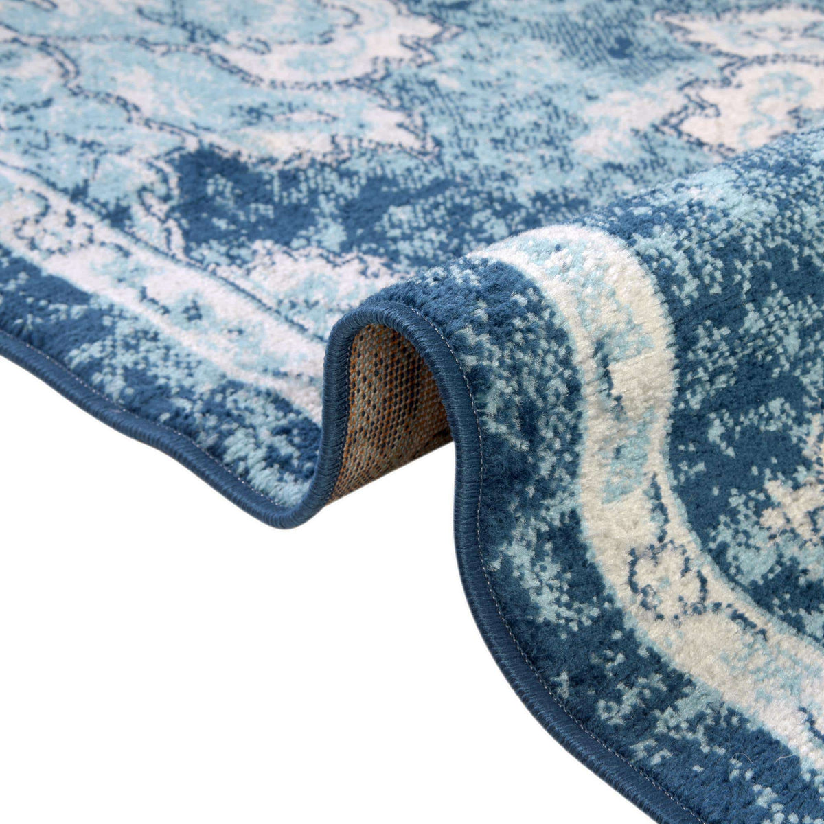 Rund Teppich Parker in Marineblau von Hadorn™ - Lifestyle Image