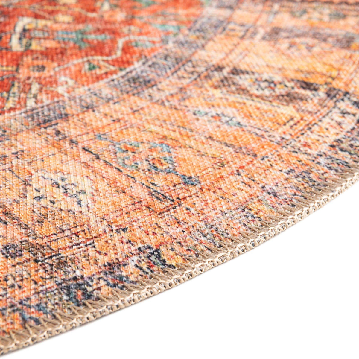 Rund Teppich Timeless in Rot von Hadorn™ - Lifestyle Image