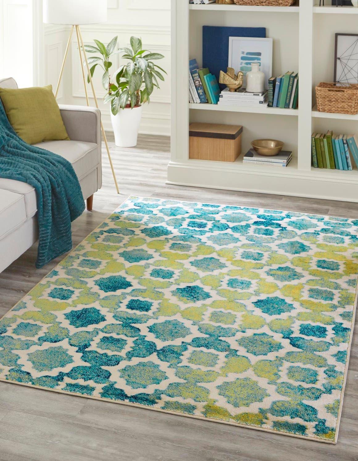 Rechteck Teppich Azalea in Blau von Hadorn™ - Lifestyle Image