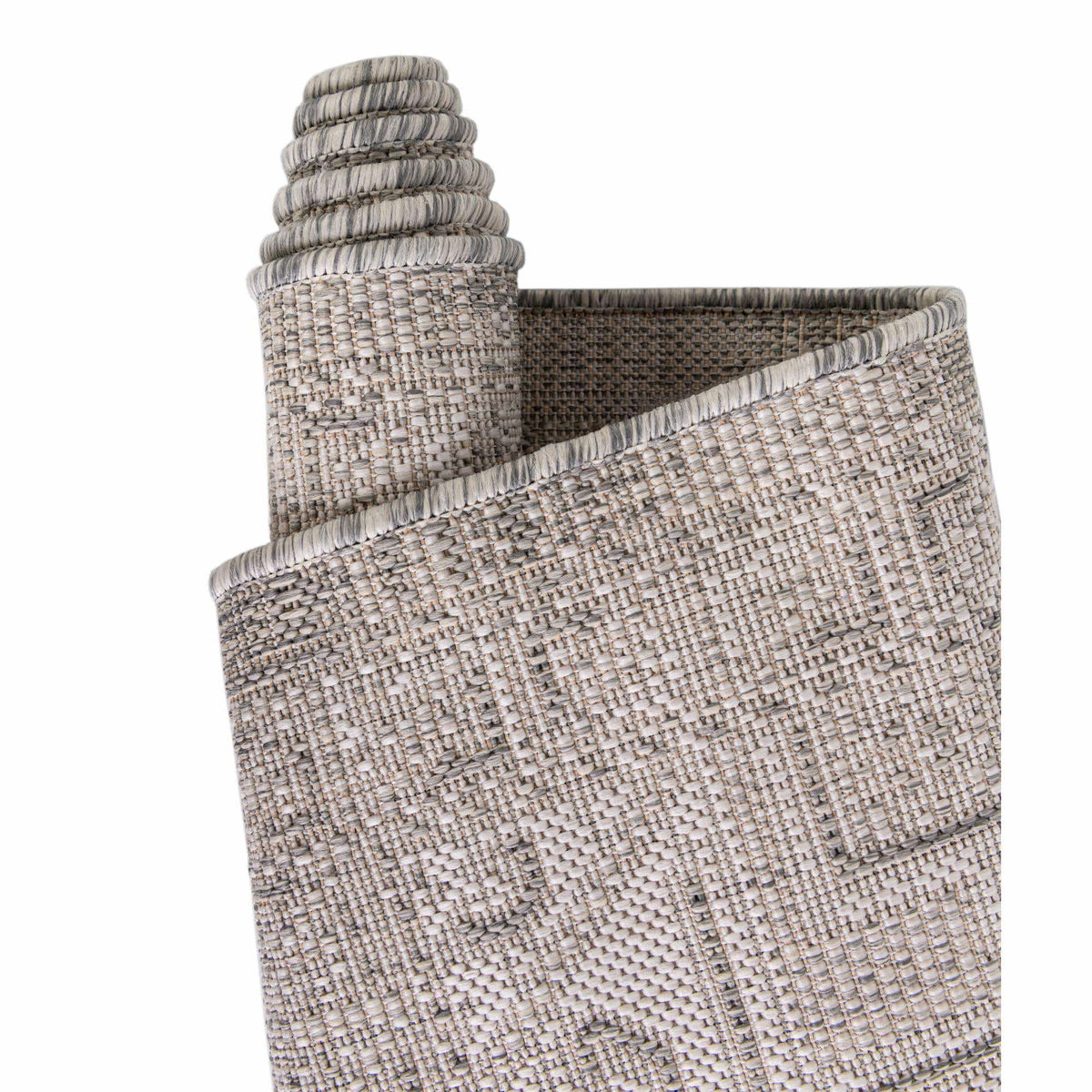 Rechteck Outdoor Teppich Outdoor Aztec in Hellgrau von Hadorn™ - Lifestyle Image