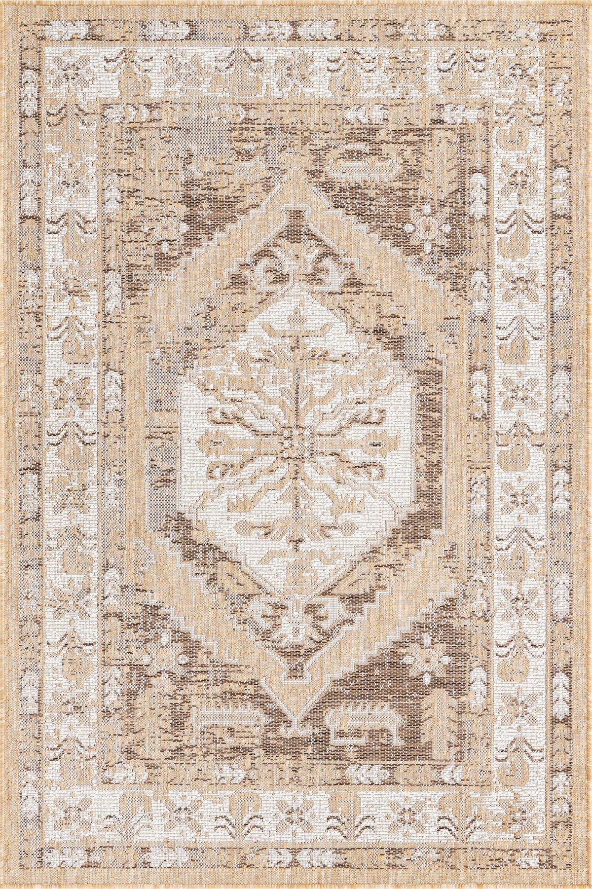 Rechteck Outdoor Teppich Outdoor Traditional in Natürlich von Hadorn™ - Lifestyle Image