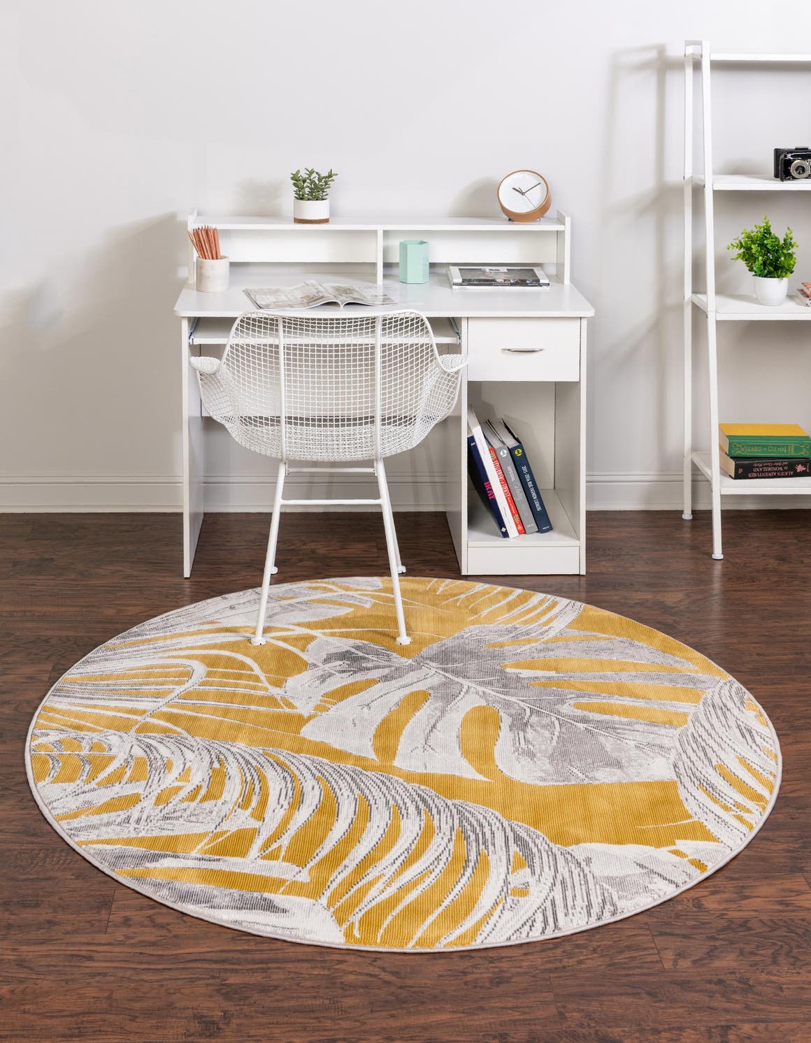 Rund Teppich Blossom in Gelb von Hadorn™ - Lifestyle Image