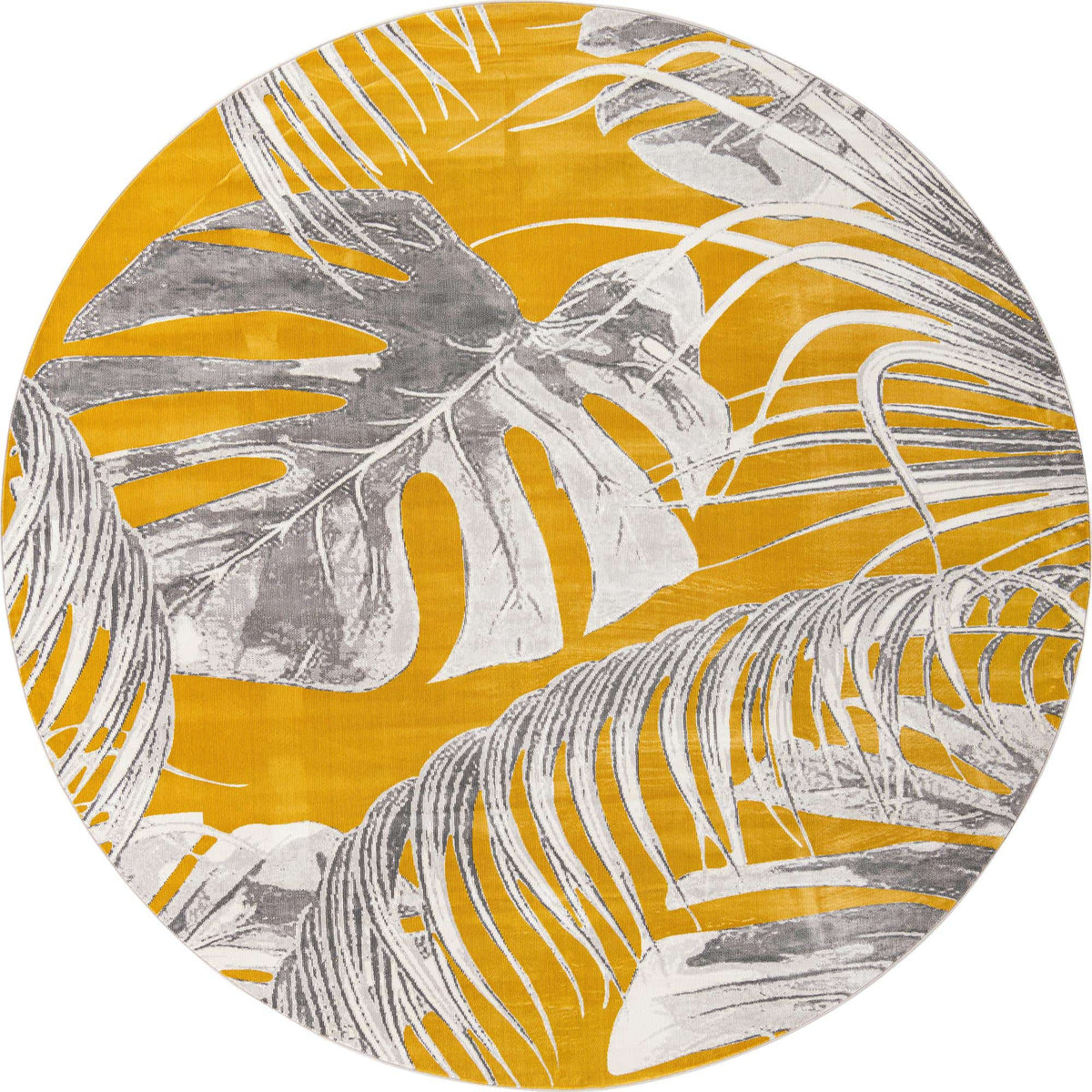 Rund Teppich Blossom in Gelb von Hadorn™ - Lifestyle Image