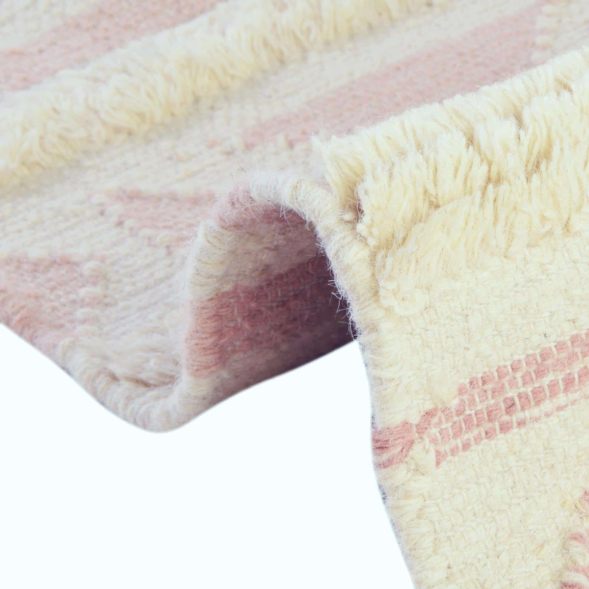 Rechteck Handgeflochten Teppich Arizona in Babyrosa von Hadorn™ - Lifestyle Image