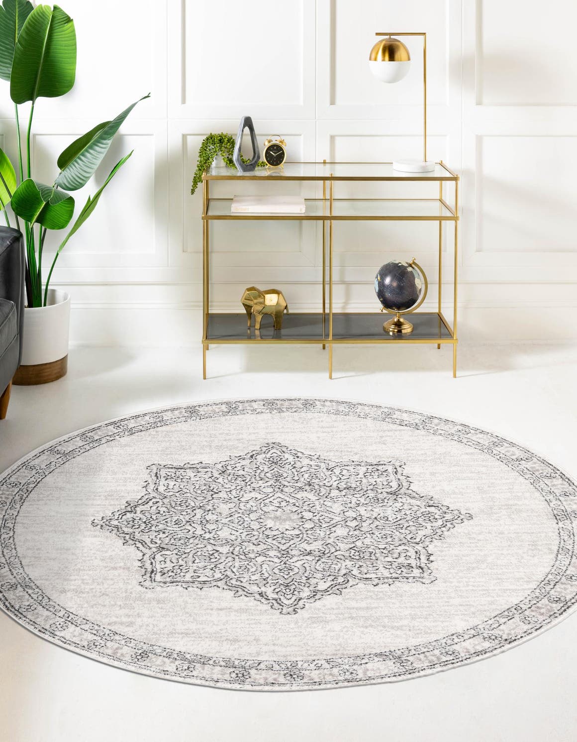 Rund Teppich Nyla in Elfenbein von Hadorn™ - Lifestyle Image