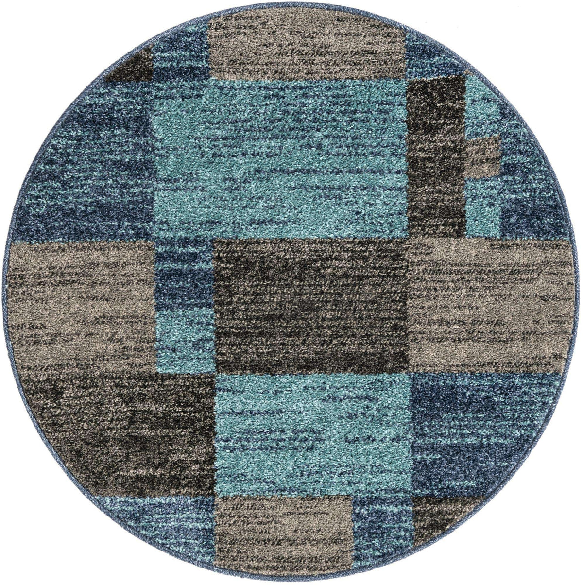 Rund Teppich Harvest in Blaugrau von Hadorn™ - Lifestyle Image