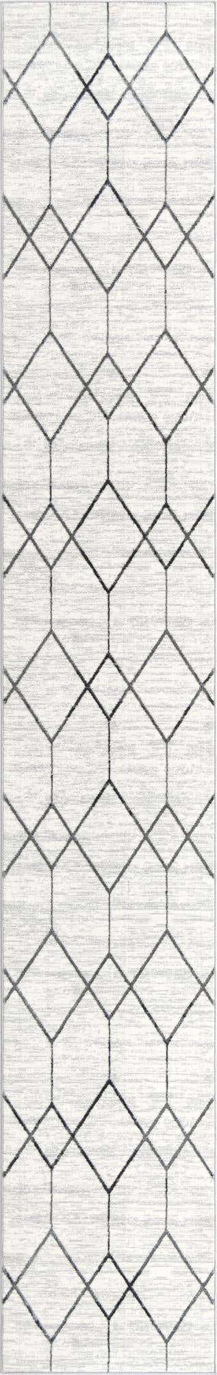 Läufer Teppich Lattice Trellis in Weiss von Hadorn™ - Lifestyle Image