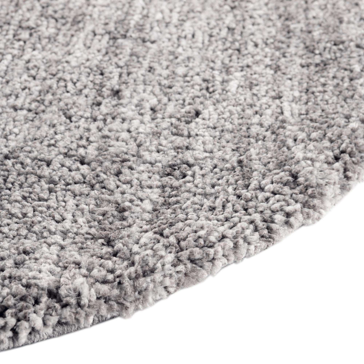 Rund Hochflorteppich Jill Zarin Shaggy Chic in Pfeffer Grau von Hadorn™ - Lifestyle Image