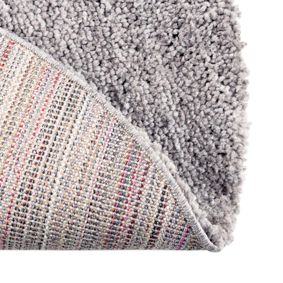 Rund Hochflorteppich Jill Zarin Shaggy Chic in Pfeffer Grau von Hadorn™ - Lifestyle Image