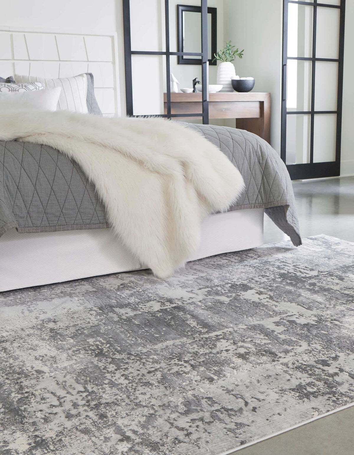 Rechteck Teppich Finsbury in Grau von Hadorn™ - Lifestyle Image