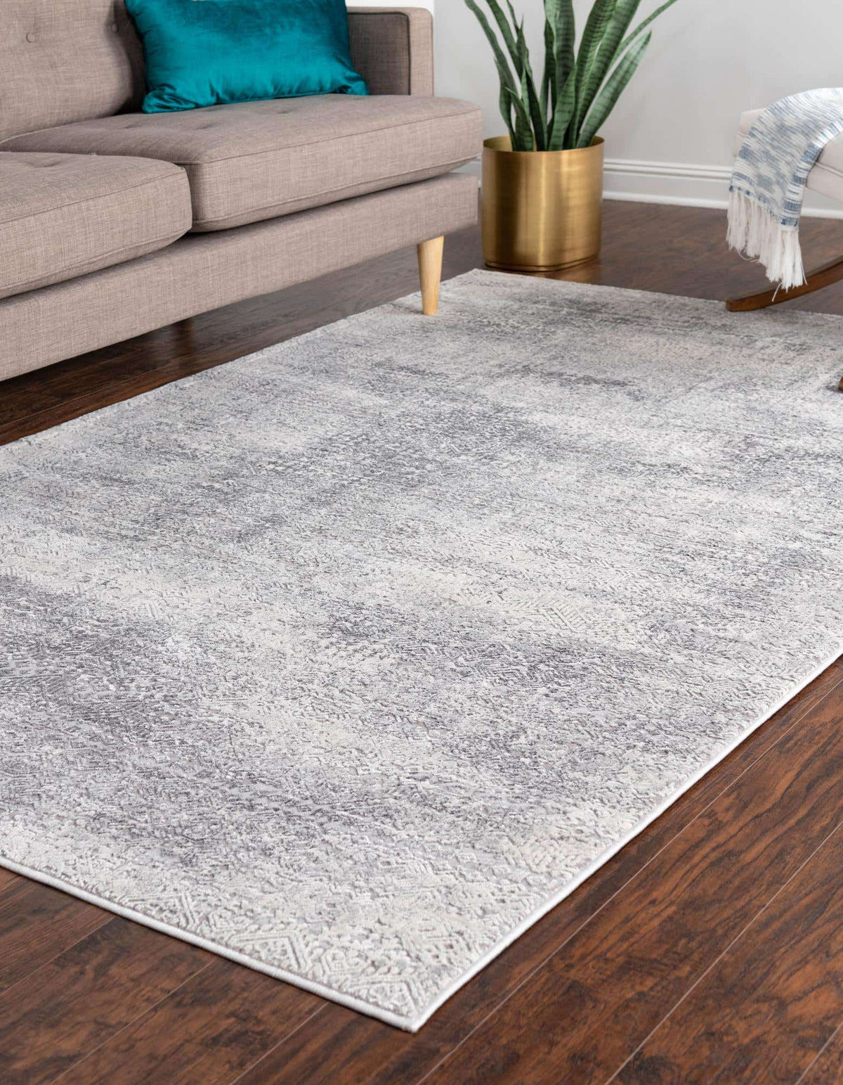 Rechteck Teppich Finsbury in Grau von Hadorn™ - Lifestyle Image