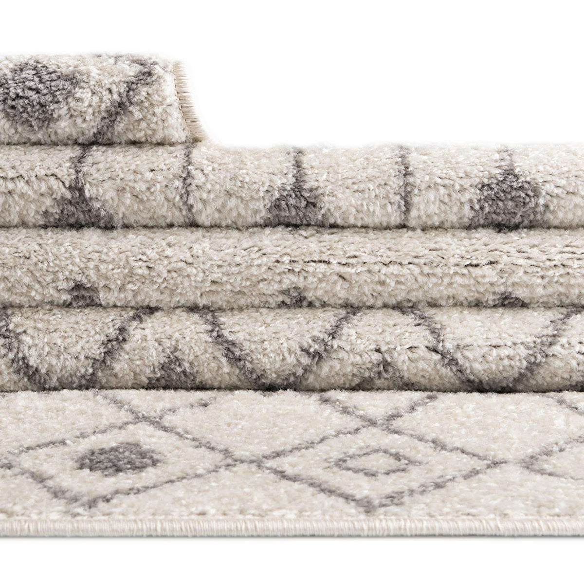 Rechteck Teppich Moroccan Trellis in Elfenbein und grau von Hadorn™ - Lifestyle Image