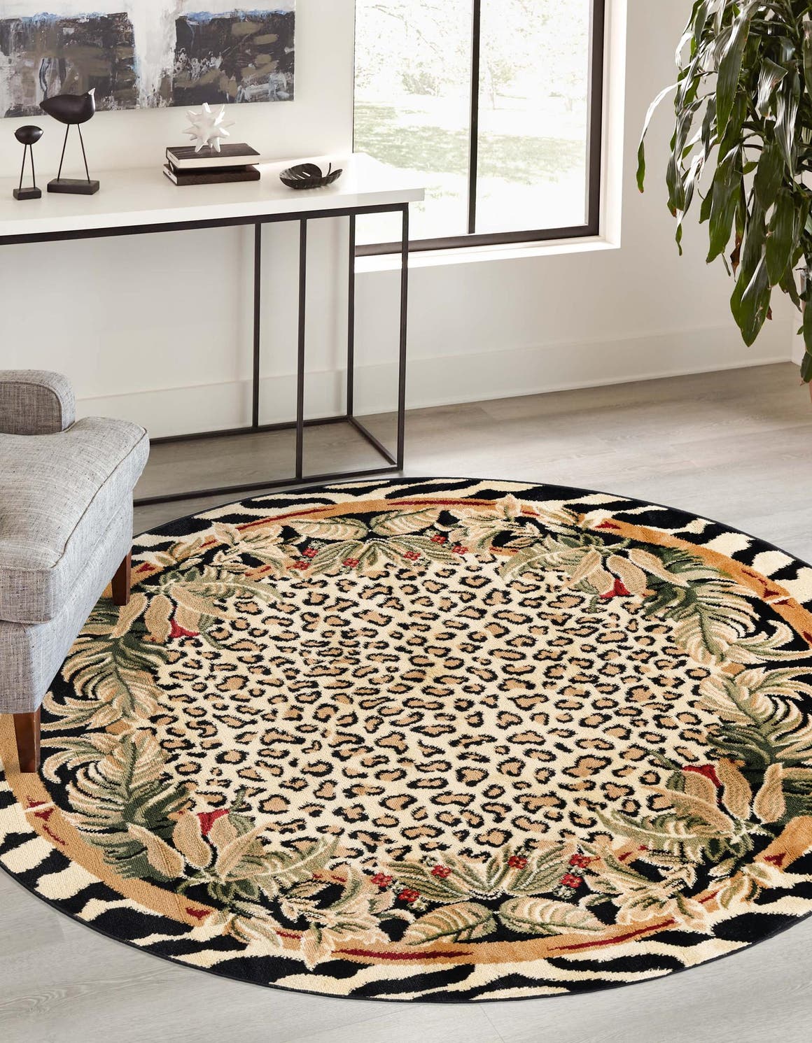 Rund Teppich Safari in Creme von Hadorn™ - Lifestyle Image