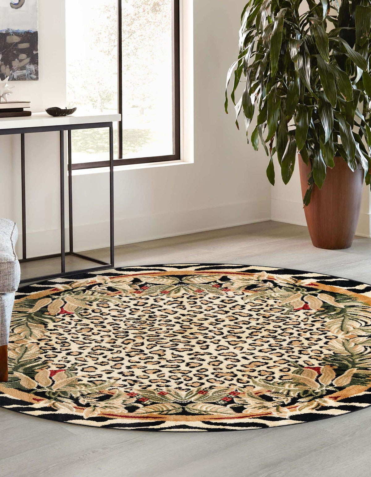 Rund Teppich Safari in Creme von Hadorn™ - Lifestyle Image