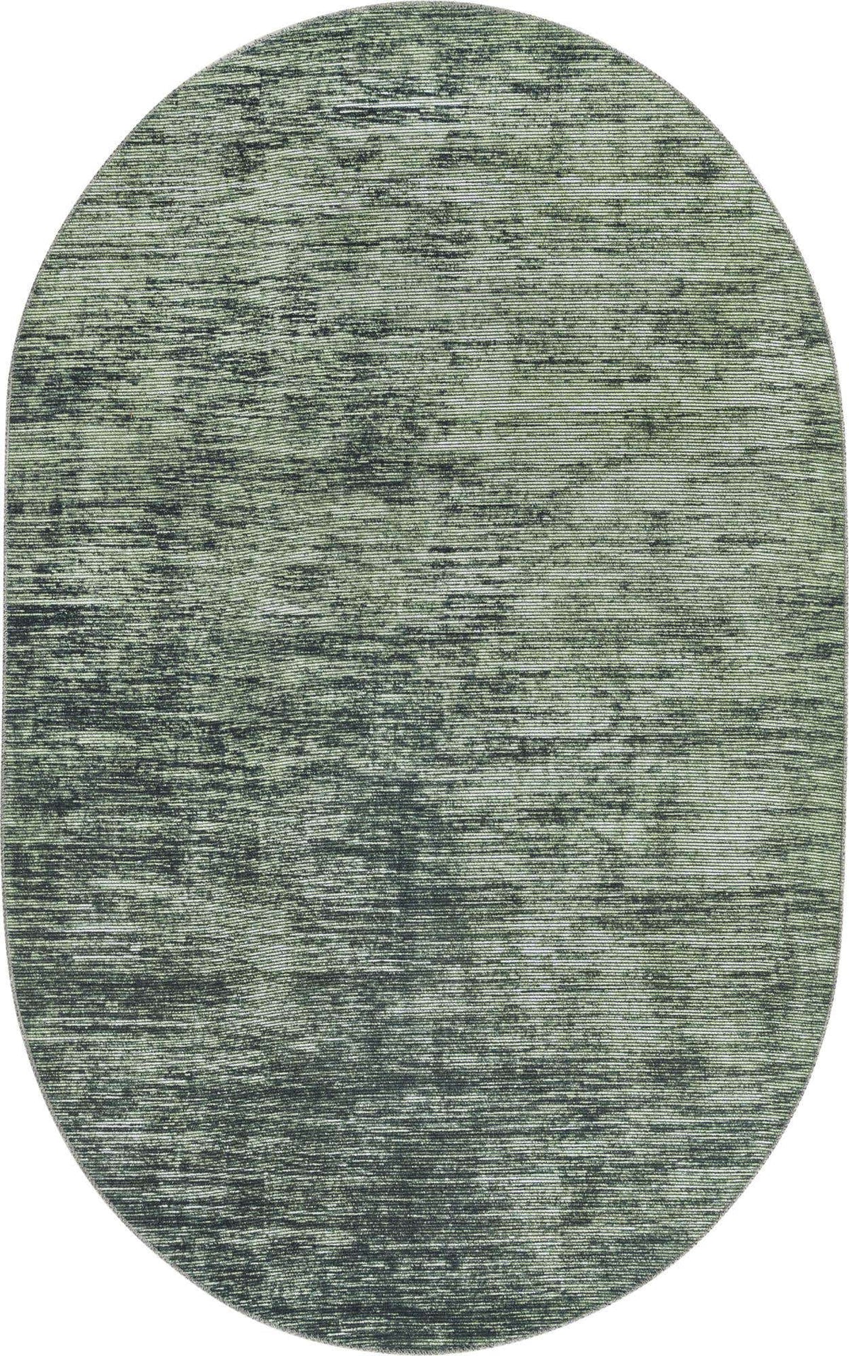 Oval Teppich Asha in Grün von Hadorn™ - Lifestyle Image