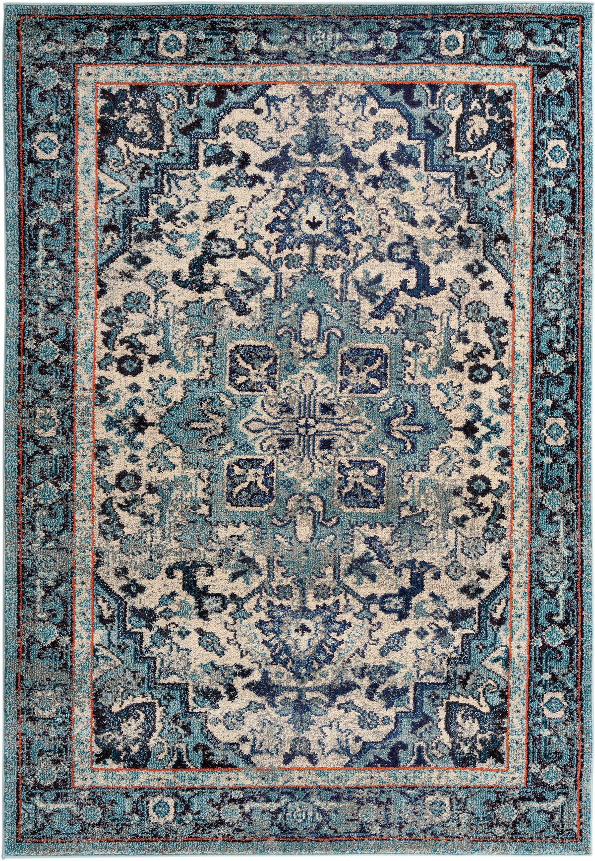 Rechteck Teppich Hadorn Limited Edition in Blau von Hadorn™ - Lifestyle Image