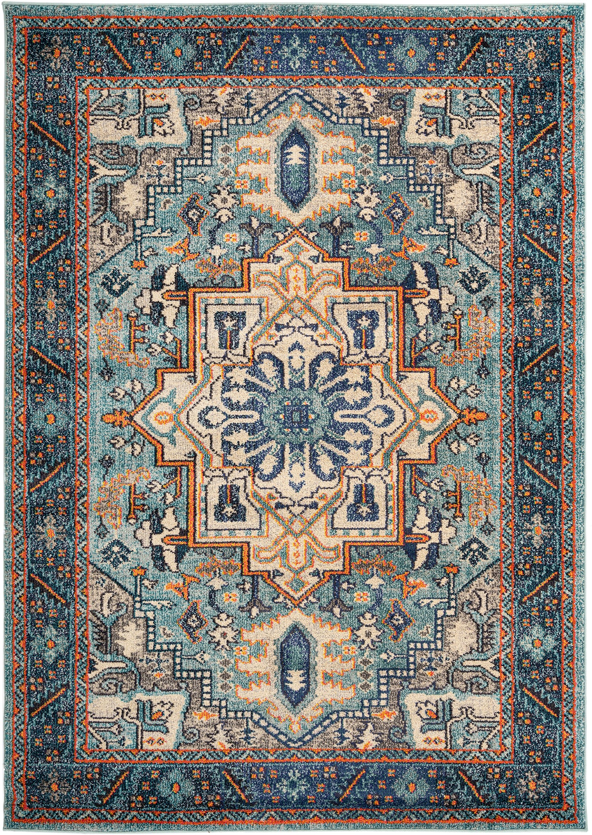 Rechteck Teppich Hadorn Limited Edition in Blau von Hadorn™ - Lifestyle Image