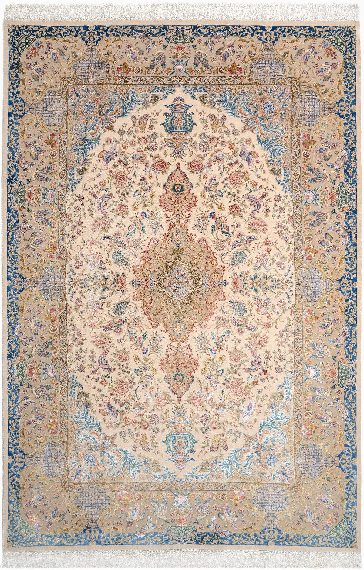 Rechteck Teppich Ghom Design in Beige von Hadorn™ - Lifestyle Image