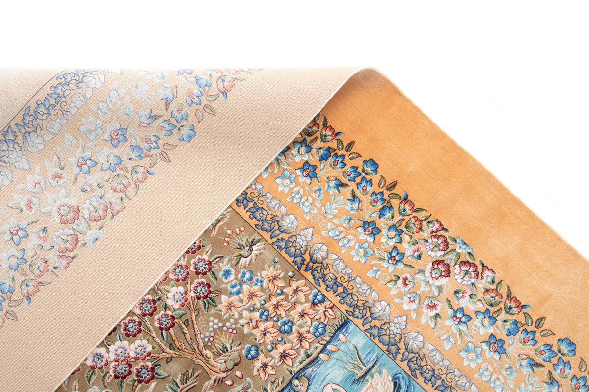 Rechteck Teppich Ghom Design in Beige von Hadorn™ - Lifestyle Image