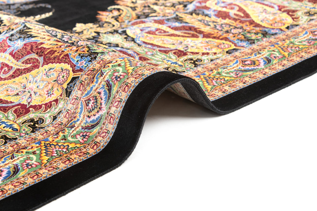 Rechteck Teppich Ghom Design in Schwarz von Hadorn™ - Lifestyle Image